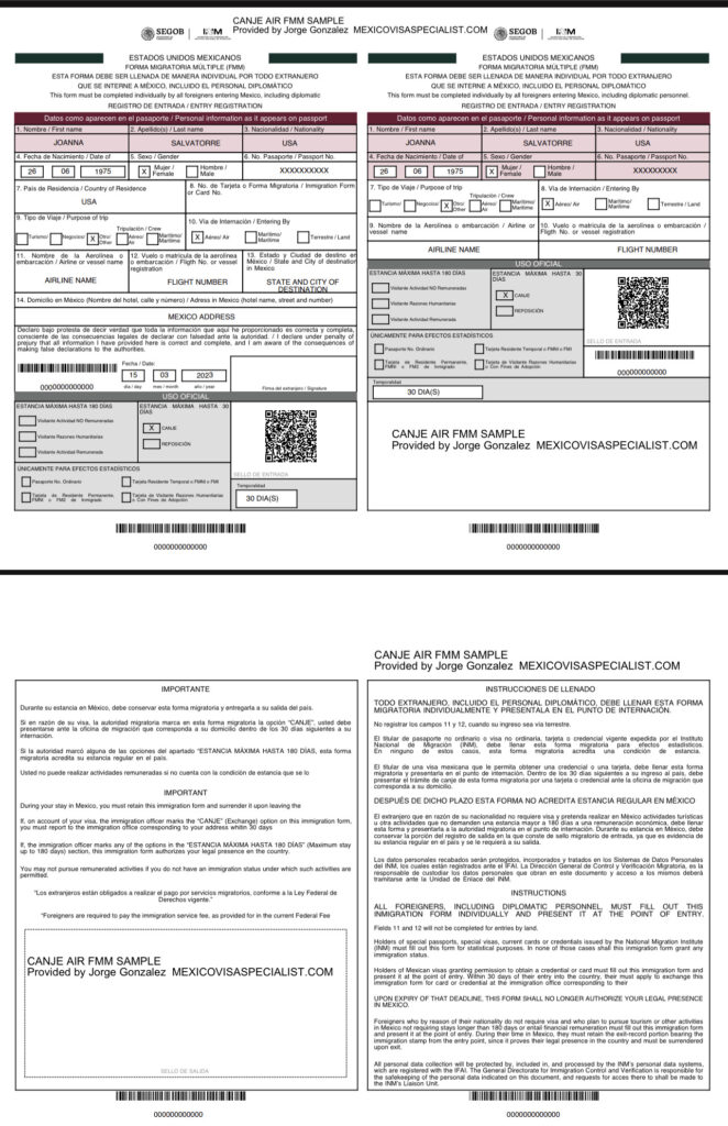 DIGITAL CANJE FMM
The DIGITAL FMM for canje it is required  after you obtain a Temporary or Permanent Resident Visa at the Mexican Consulate.